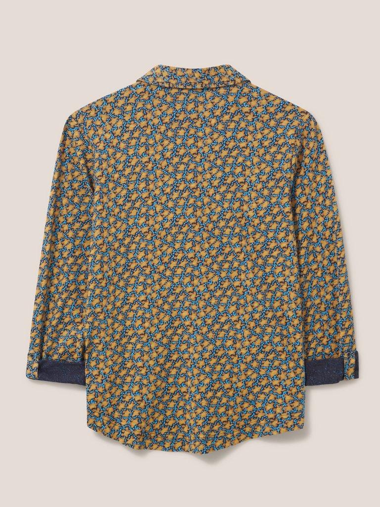 Annie Patterned Jersey Shirt in CHART MLT - FLAT BACK