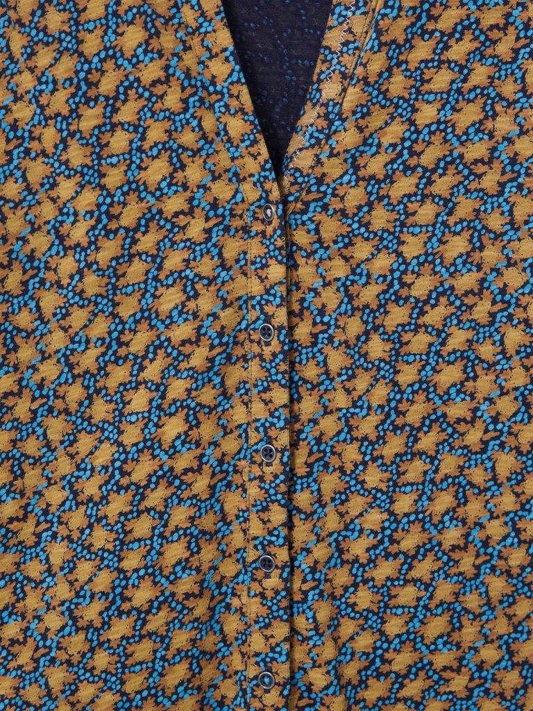 Annie Patterned Jersey Shirt in CHART MLT - FLAT DETAIL