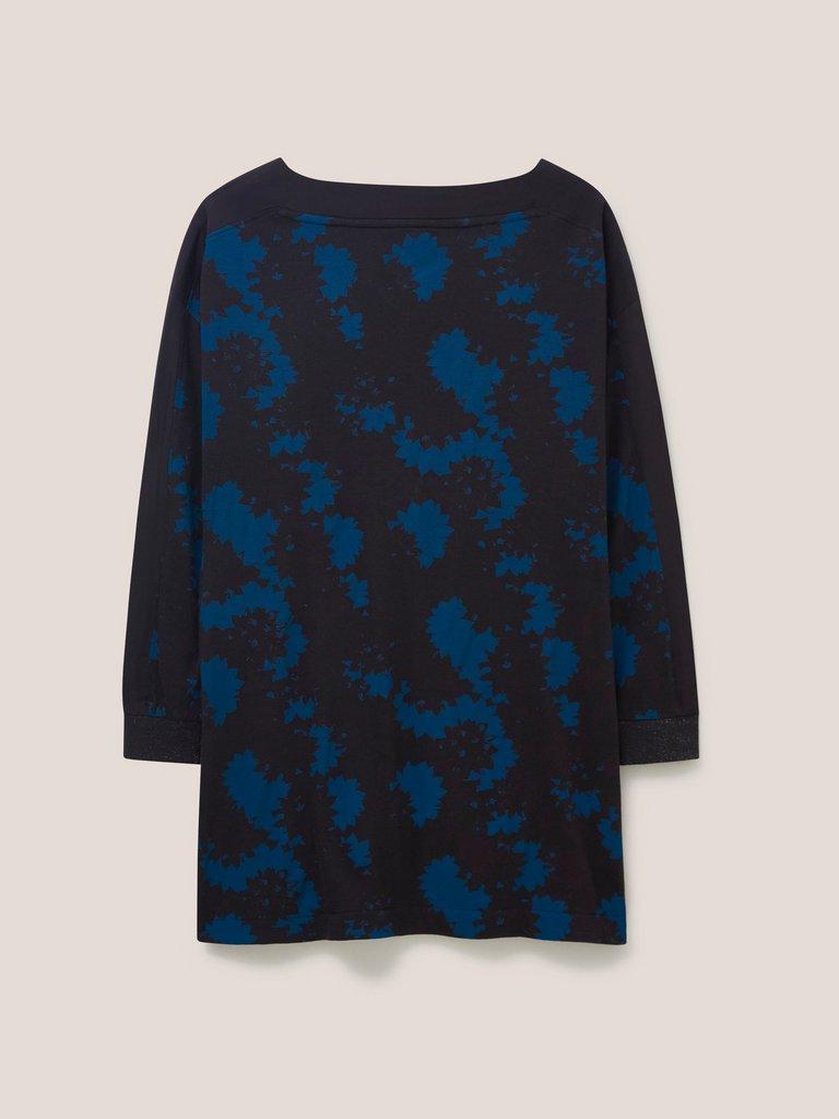 Holly Jersey Tunic in GREY MLT - FLAT BACK