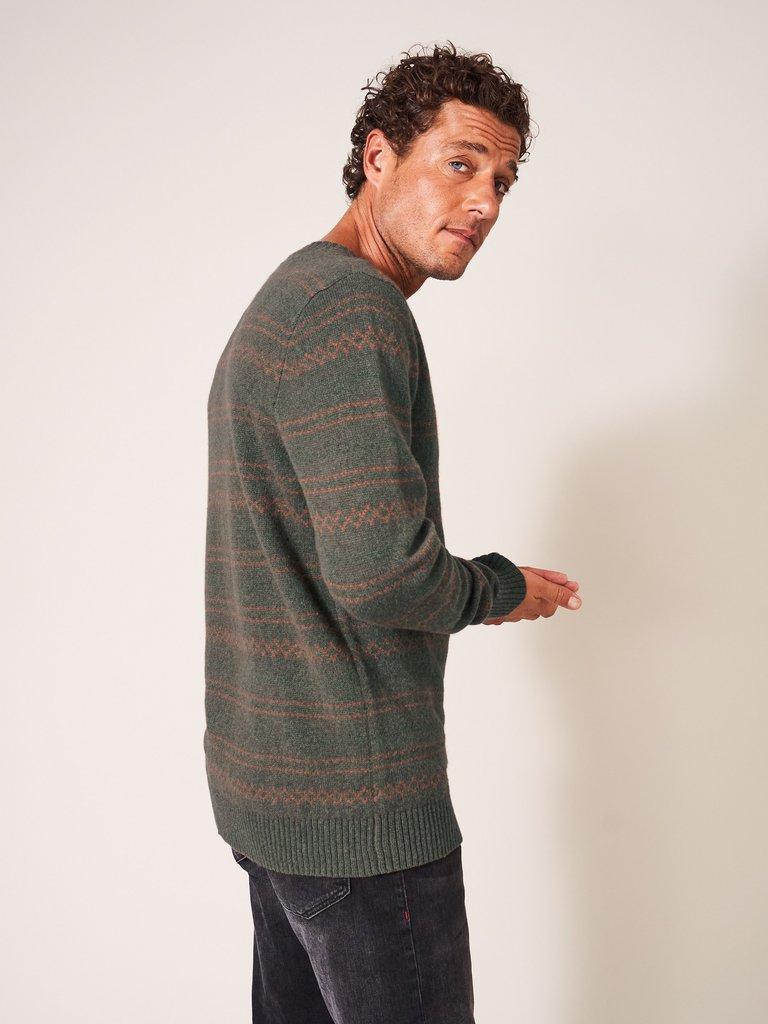 Wilson Pattern Crew in DK GREEN - LIFESTYLE