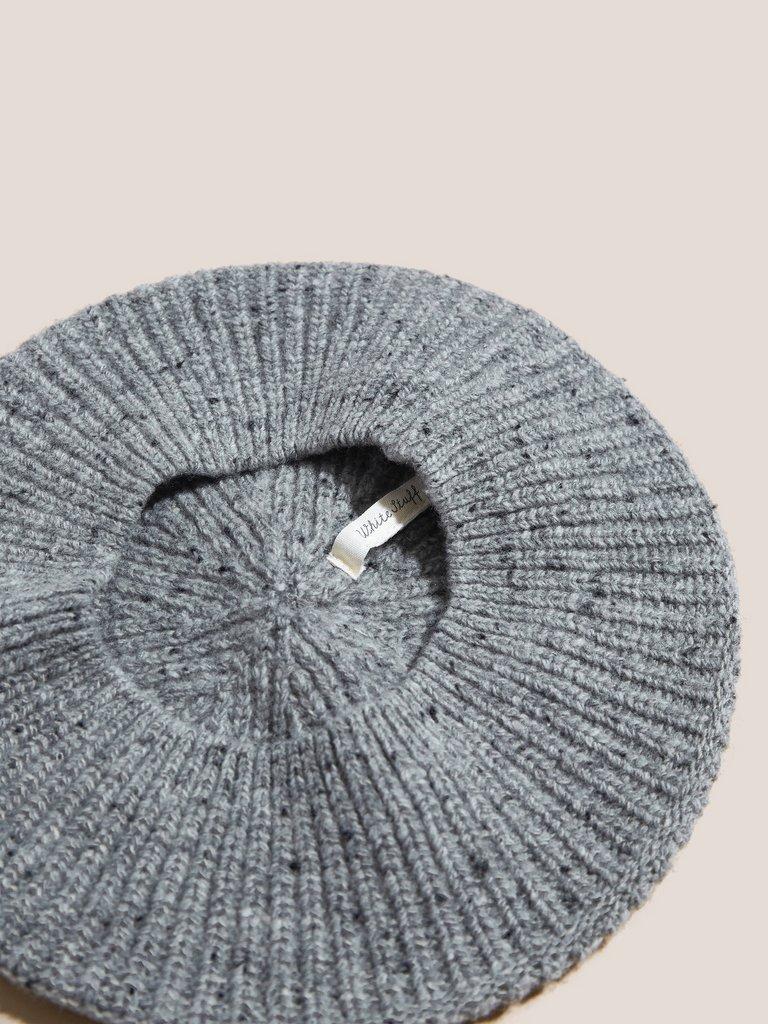 Neppy Beret in LGT GREY - FLAT BACK