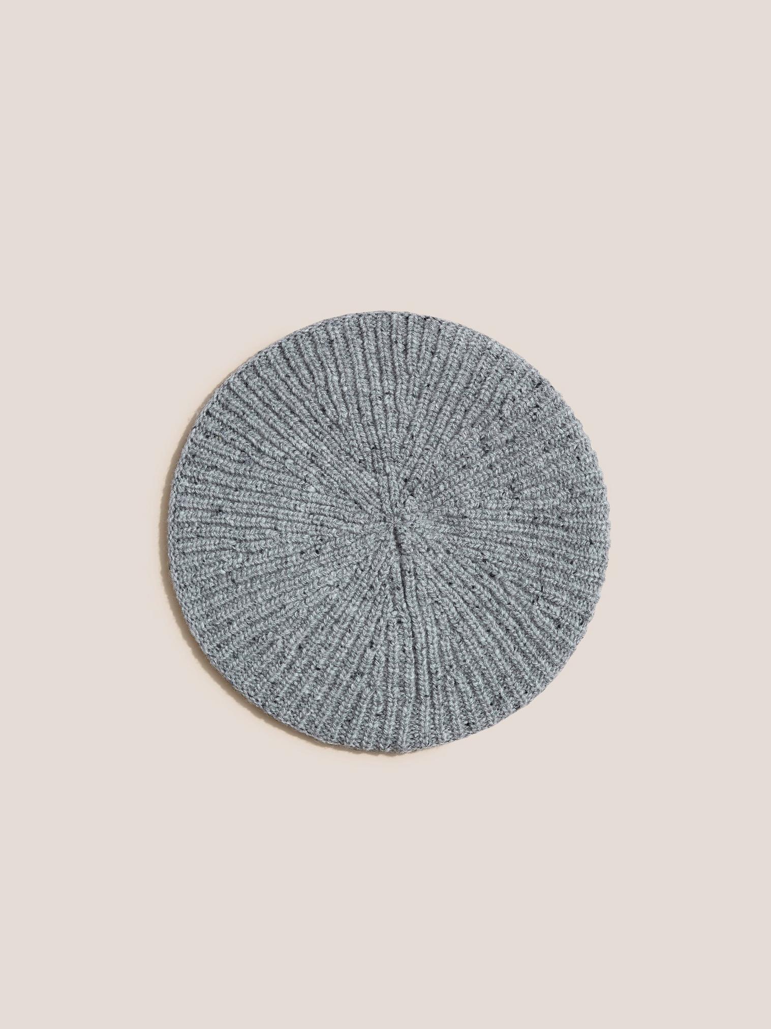 Neppy Beret in LGT GREY - FLAT FRONT