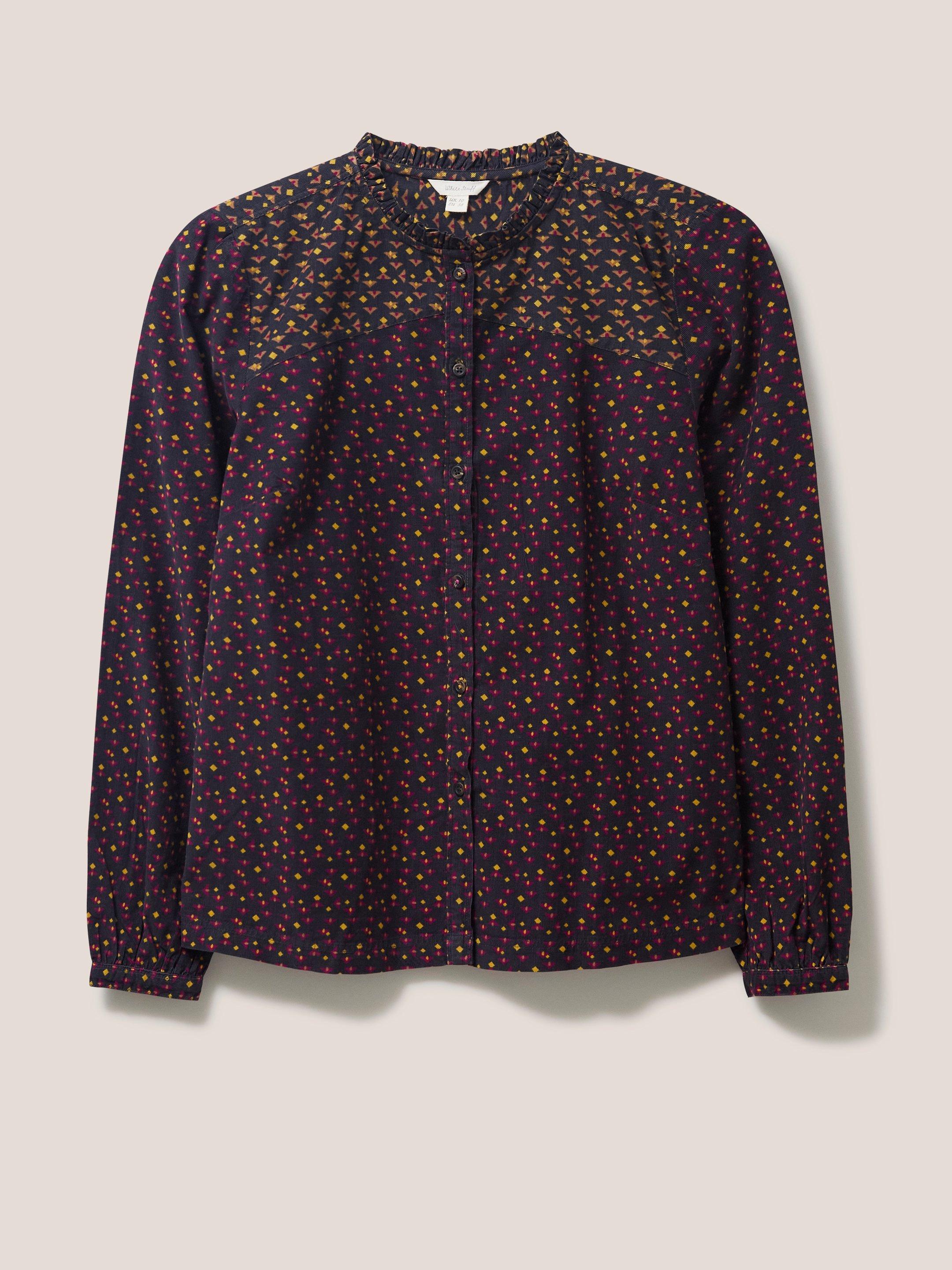 Jade Cord Shirt in GREY MULTI - FLAT FRONT