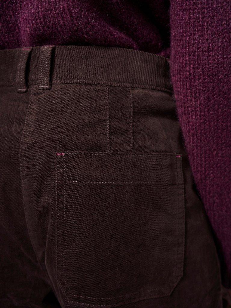 Harper Wide Leg Culotte in DK BROWN - MODEL DETAIL