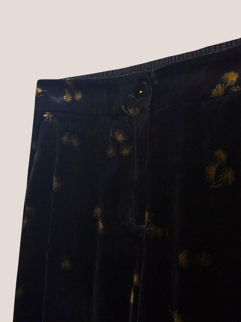 Belle Velvet Trouser in GREY MLT - FLAT DETAIL