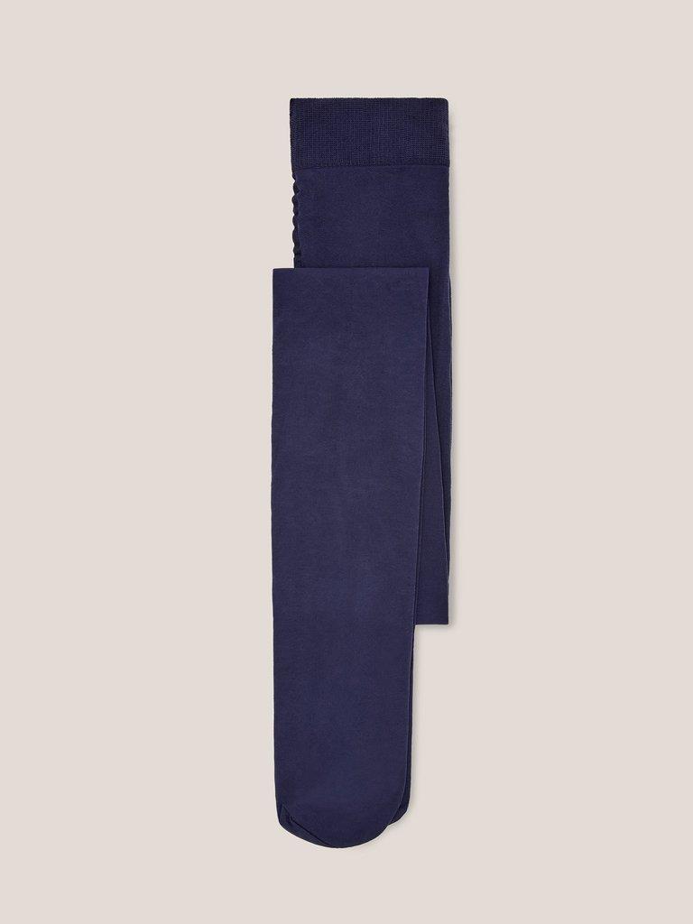 Olivia Opaque Tights in DARK NAVY - FLAT BACK