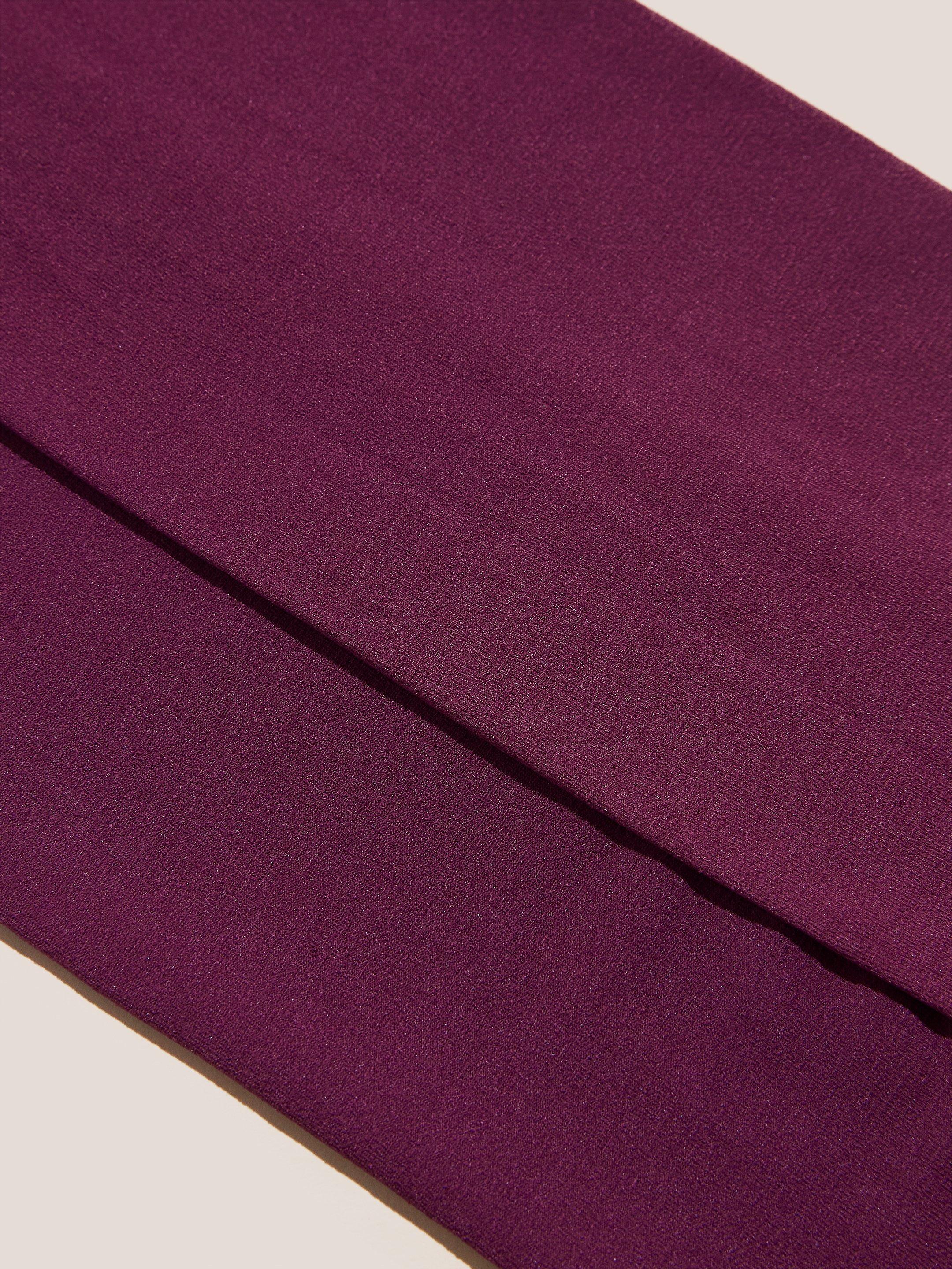 Olivia Opaque Tights in DK PLUM - FLAT DETAIL