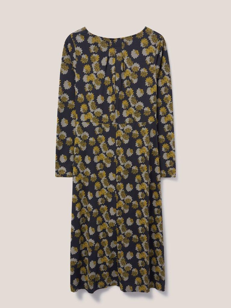 Lottie Twist Jersey Dress in GREY MLT - FLAT BACK