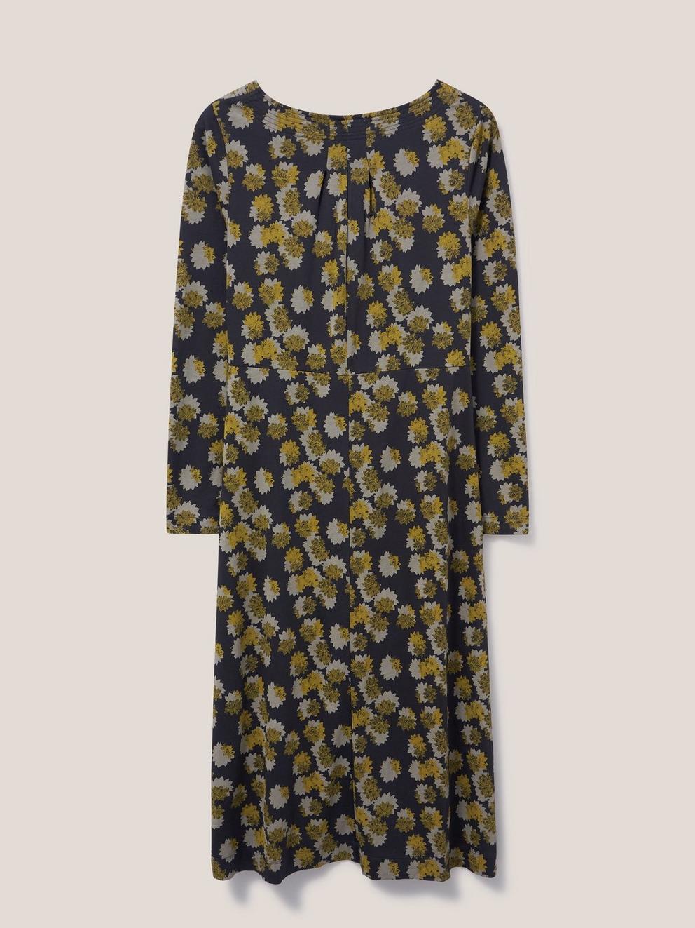 Lottie Twist Jersey Dress in GREY MLT - FLAT BACK