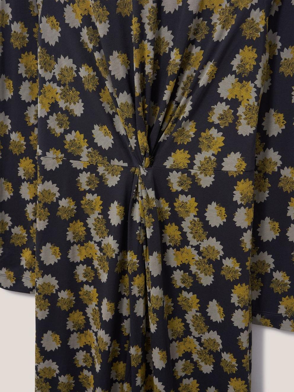 Lottie Twist Jersey Dress in GREY MLT - FLAT DETAIL