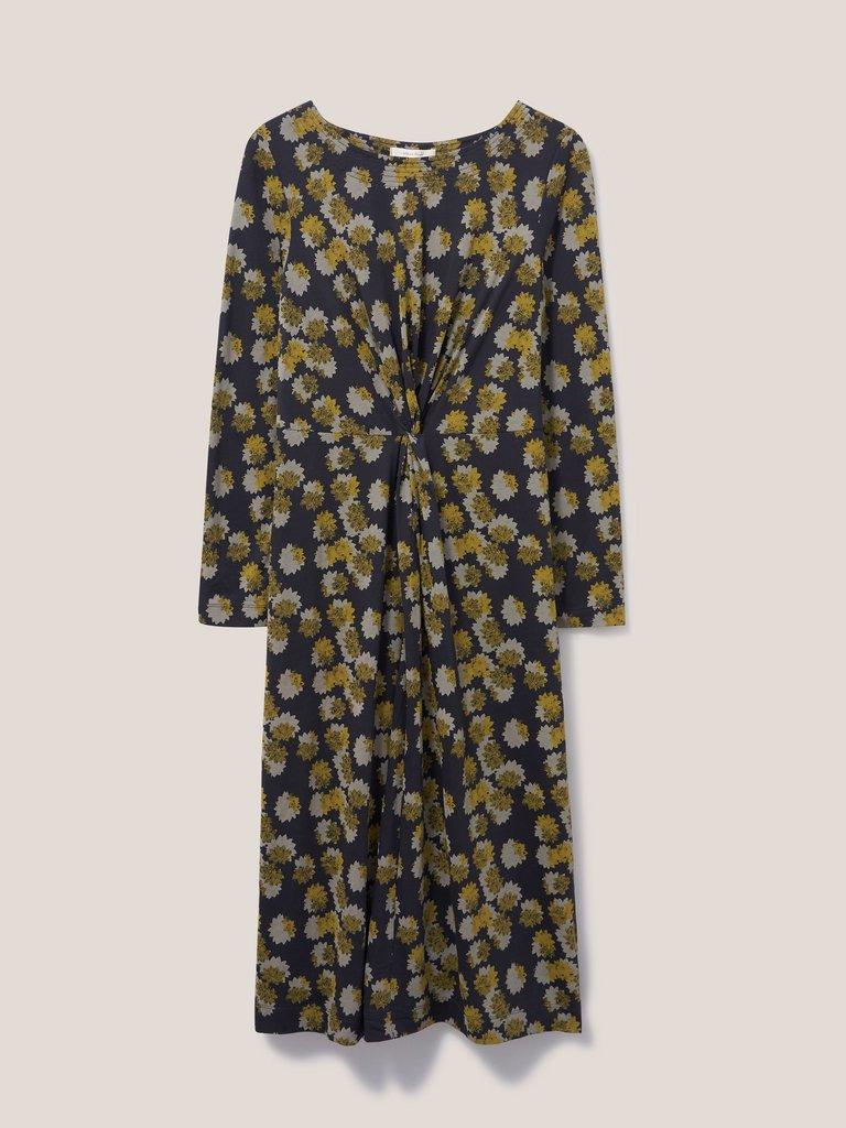 Lottie Twist Jersey Dress in GREY MLT - FLAT FRONT