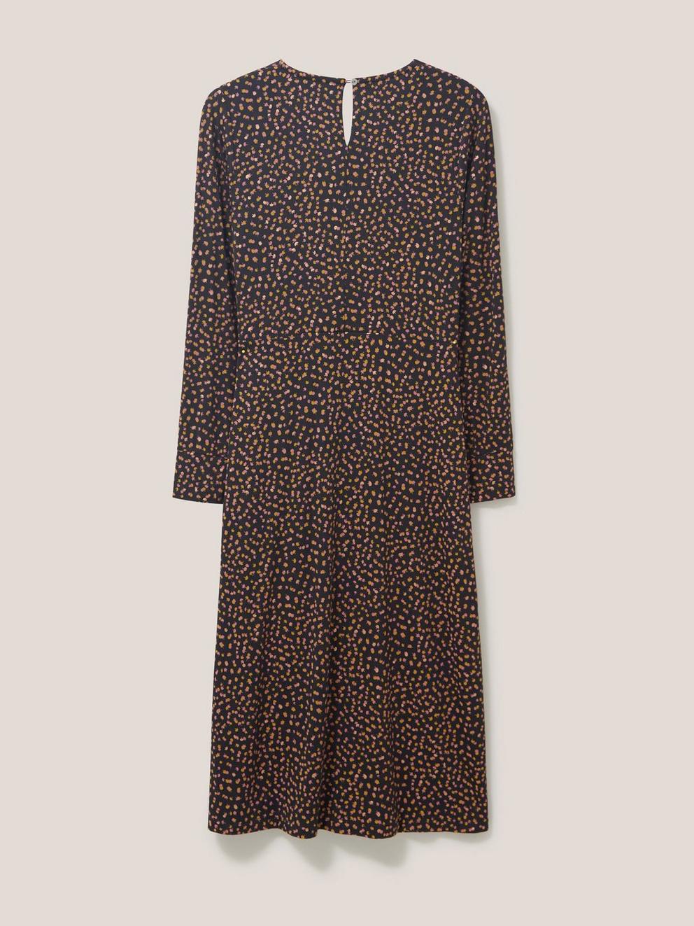 Rowan Eco Vero Jersey Dress in GREY MLT - FLAT BACK