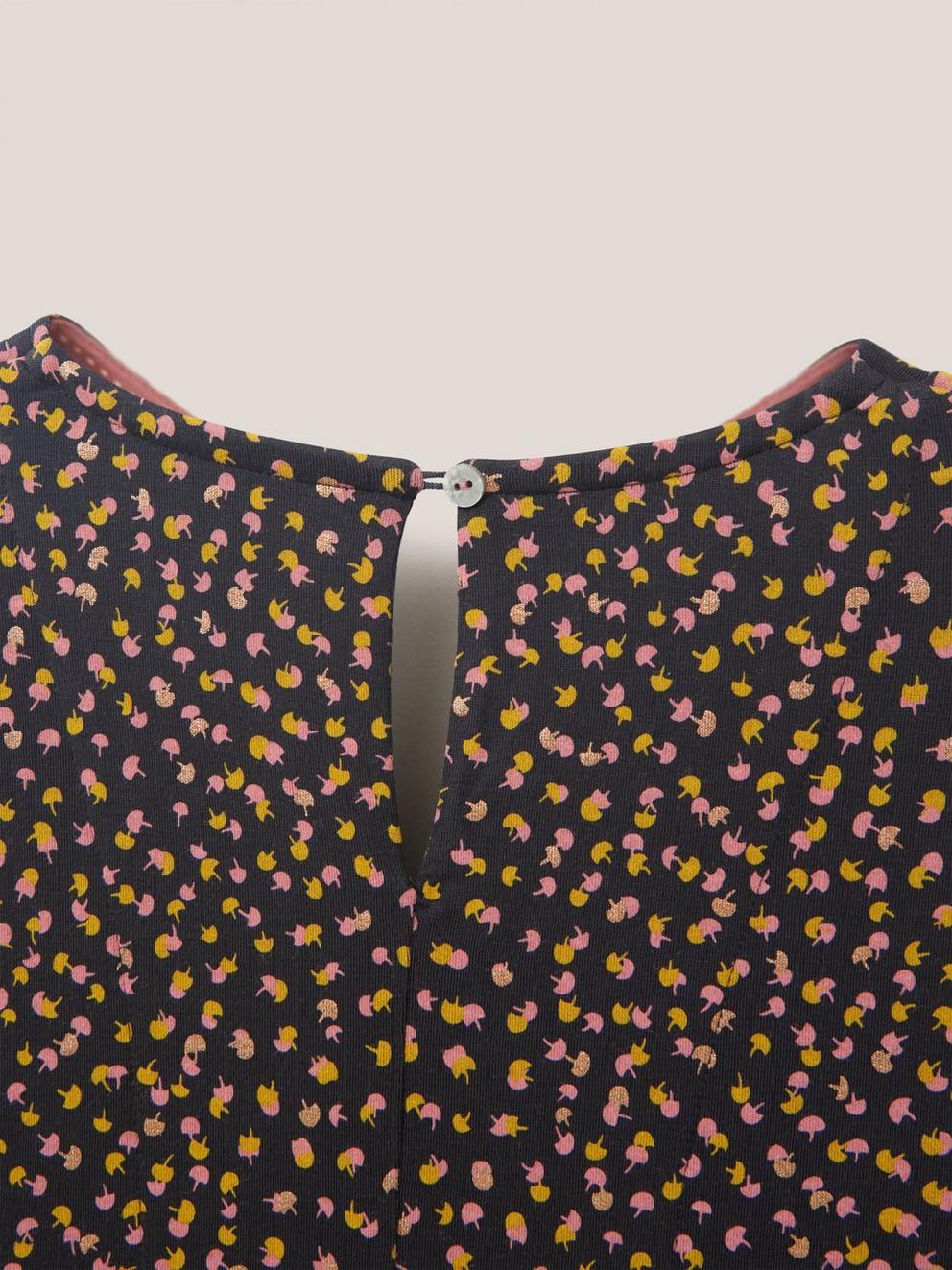 Rowan Eco Vero Jersey Dress in GREY MLT - FLAT DETAIL