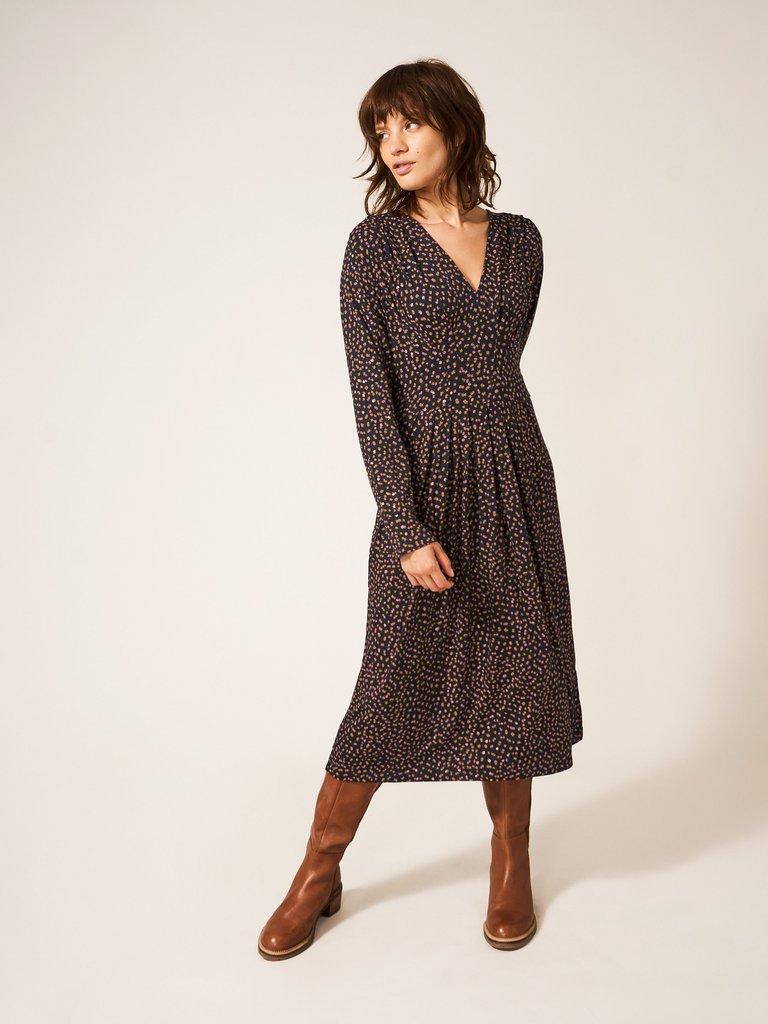 Rowan Eco Vero Jersey Dress in GREY MLT - LIFESTYLE