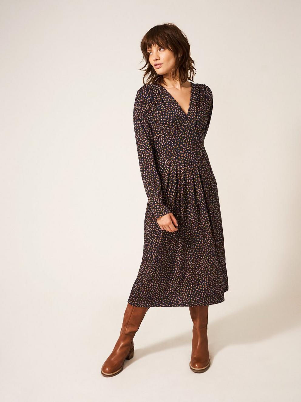 Rowan Eco Vero Jersey Dress in GREY MLT - LIFESTYLE