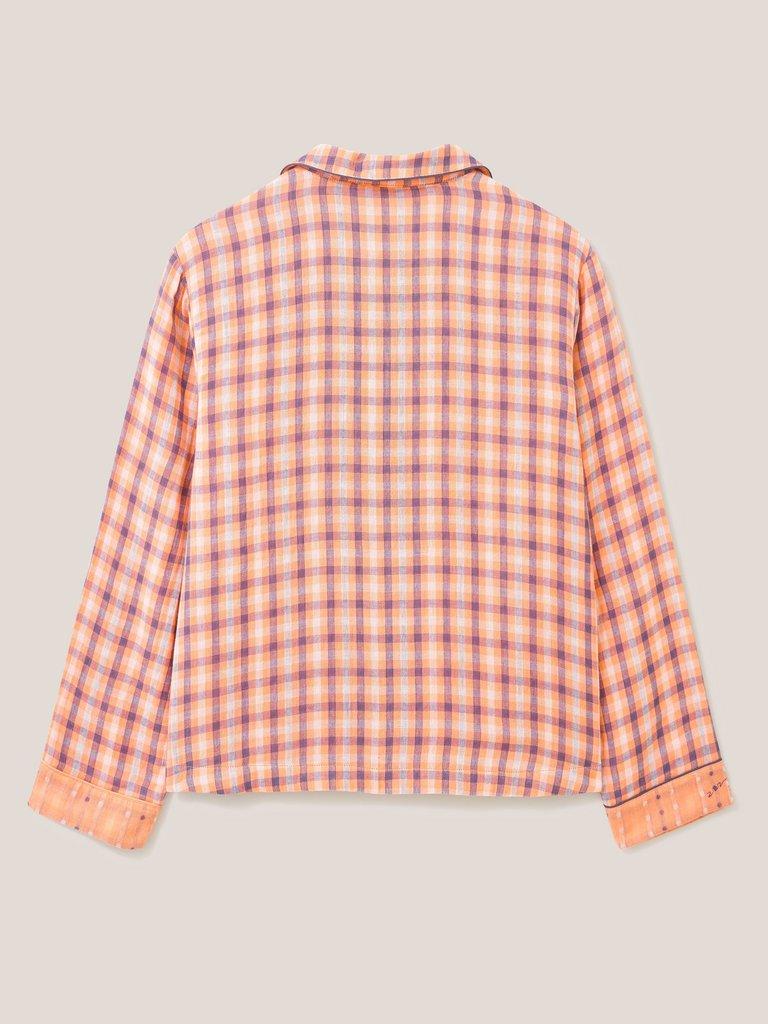 Nightsky Check PJ Shirt in PINK MLT - FLAT BACK