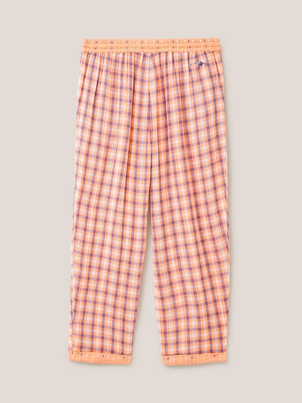 Nightsky Check PJ Bottom in PINK MLT - FLAT BACK