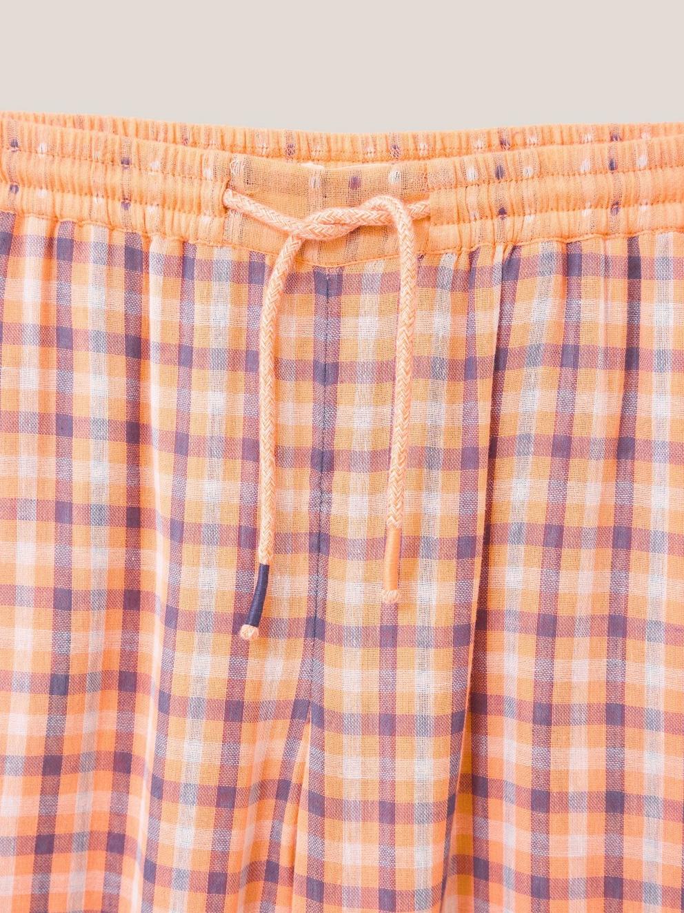 Nightsky Check PJ Bottom in PINK MLT - FLAT DETAIL