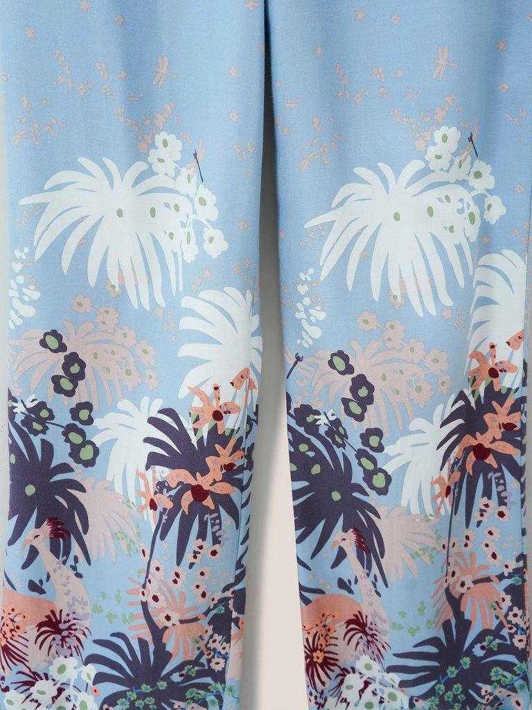 Nina Woven PJ Bottom in BLUE PR - FLAT DETAIL