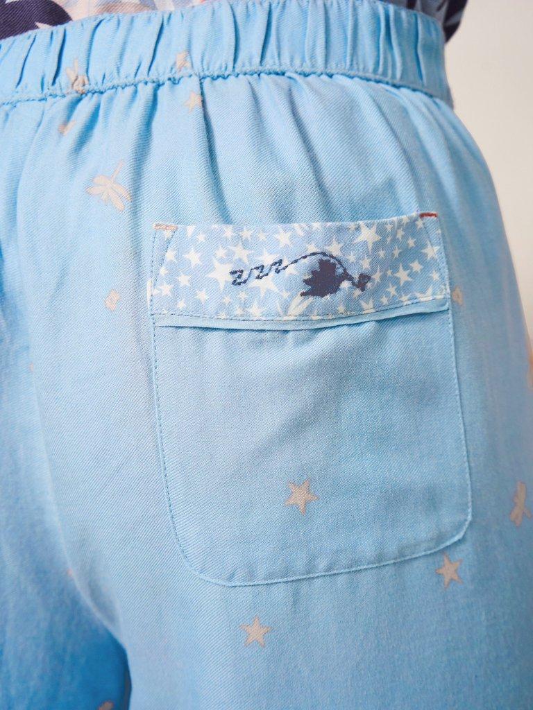 Nina Woven PJ Bottom in BLUE PR - MODEL DETAIL