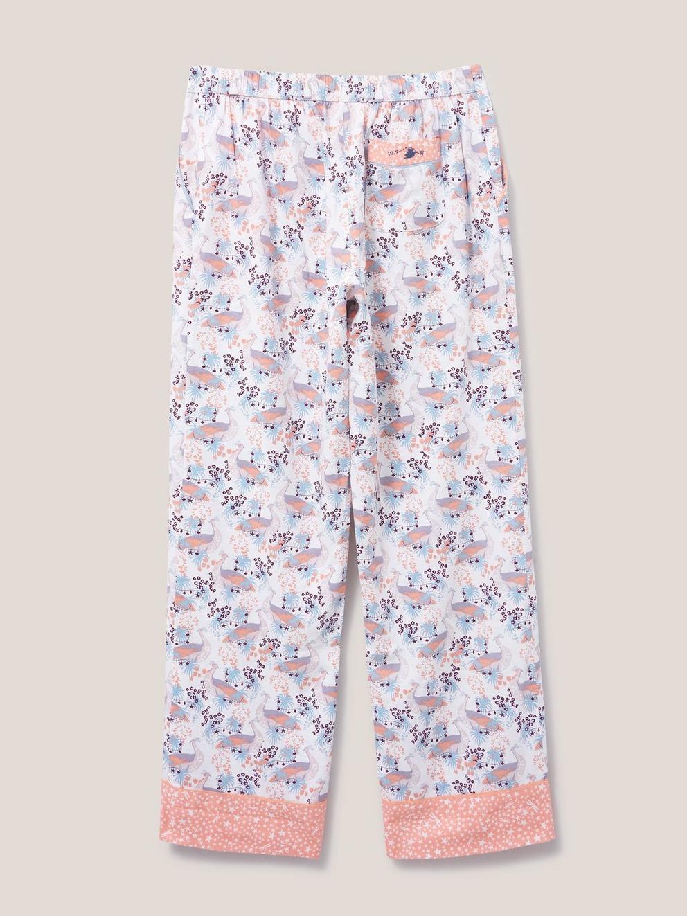 Nina Woven PJ Bottom in IVORY MLT - FLAT BACK