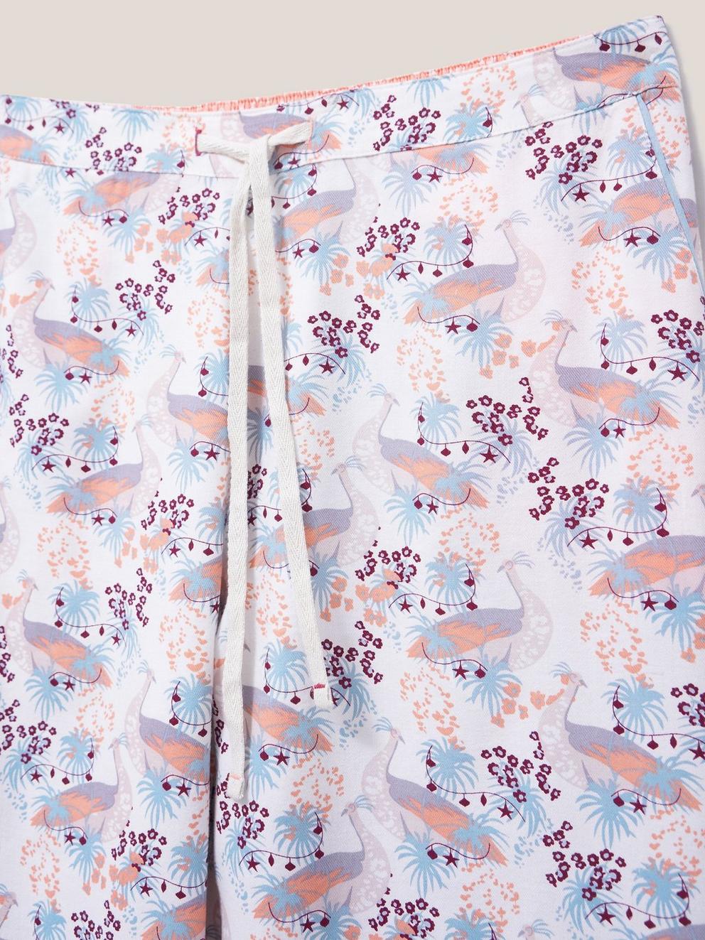 Nina Woven PJ Bottom in IVORY MLT - FLAT DETAIL