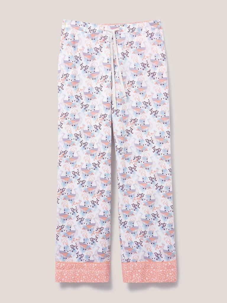 Nina Woven PJ Bottom in IVORY MLT - FLAT FRONT