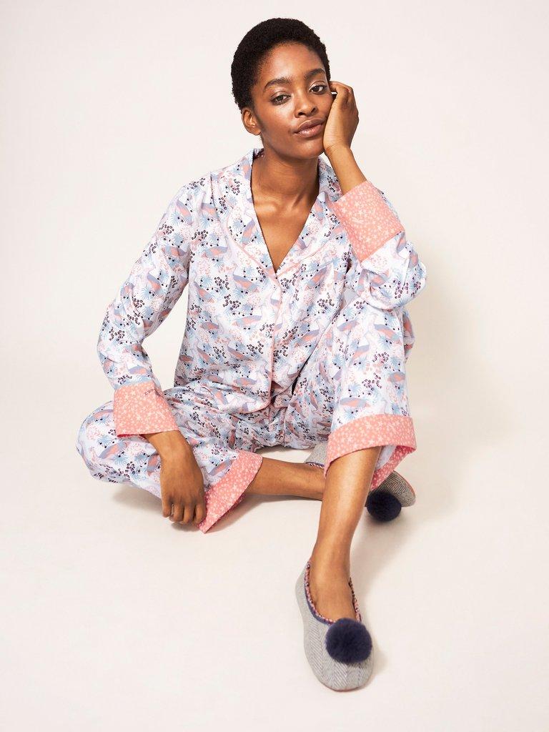 Nina Woven PJ Bottom in IVORY MLT - LIFESTYLE