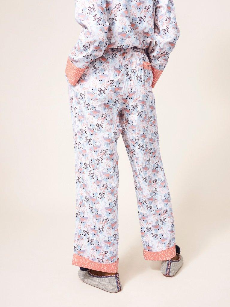 Nina Woven PJ Bottom in IVORY MLT - MODEL BACK