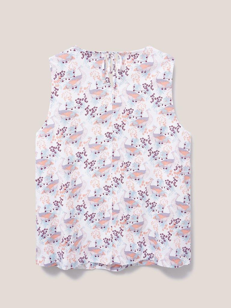 Nina Woven Camisole in IVORY MLT - FLAT BACK