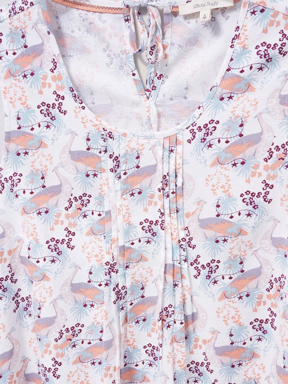 Nina Woven Camisole in IVORY MLT - FLAT DETAIL