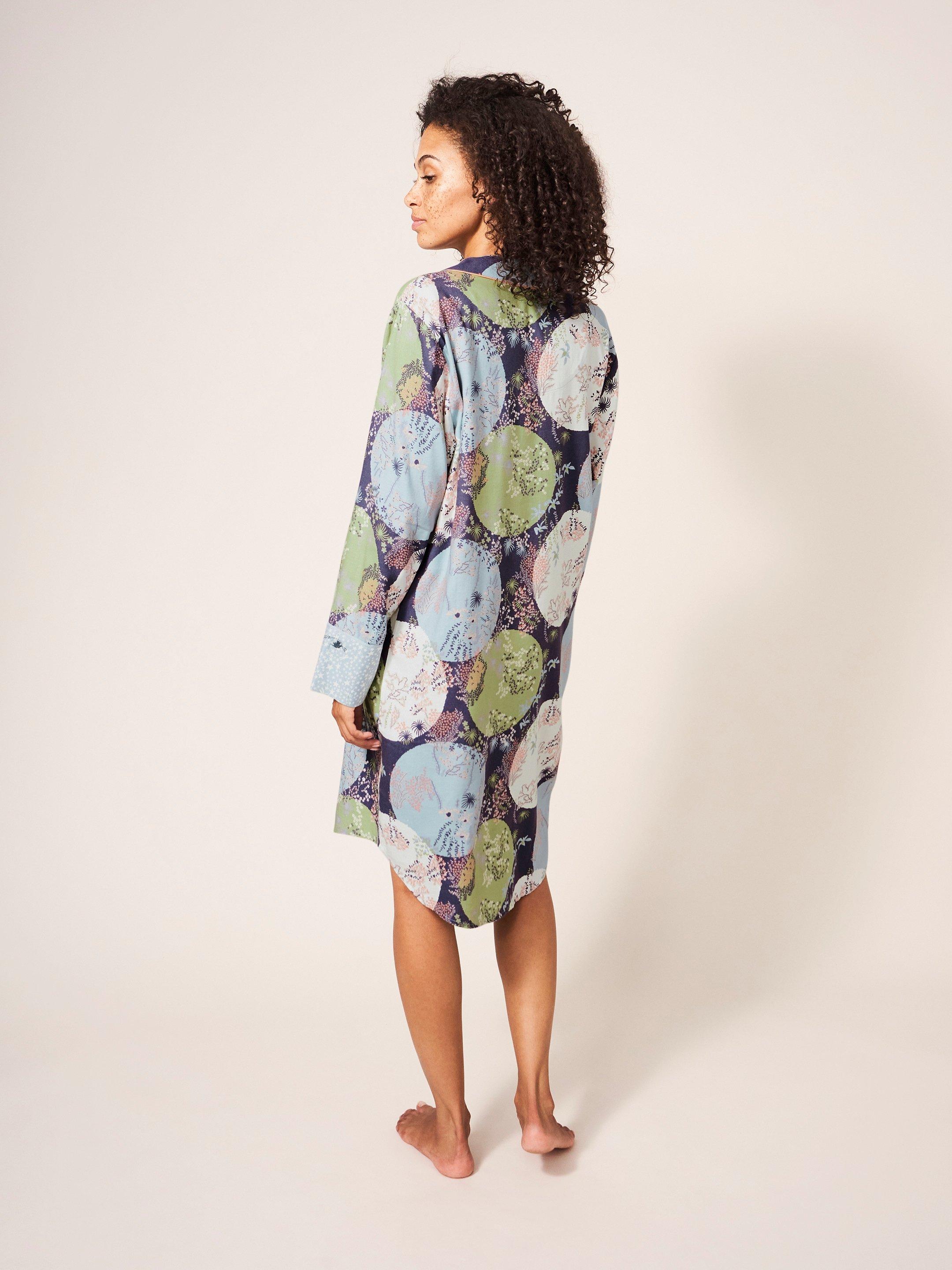 Nina Woven Night Dress in GREY MULTI | White Stuff