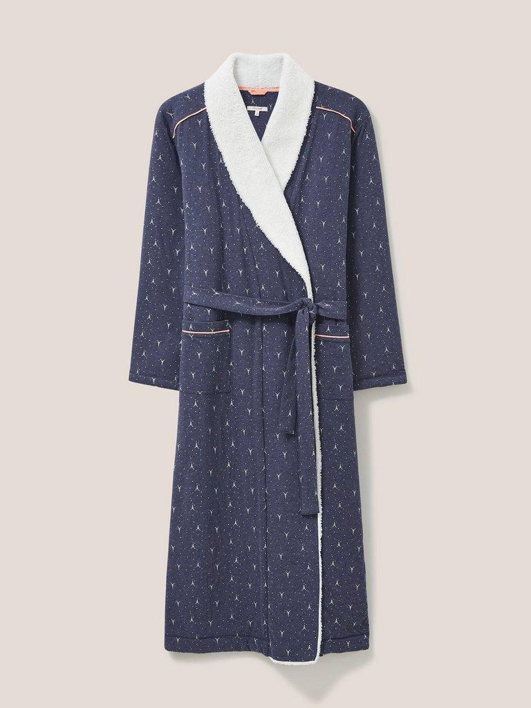 Ava Lined Robe in PURPLE MLT - FLAT FRONT