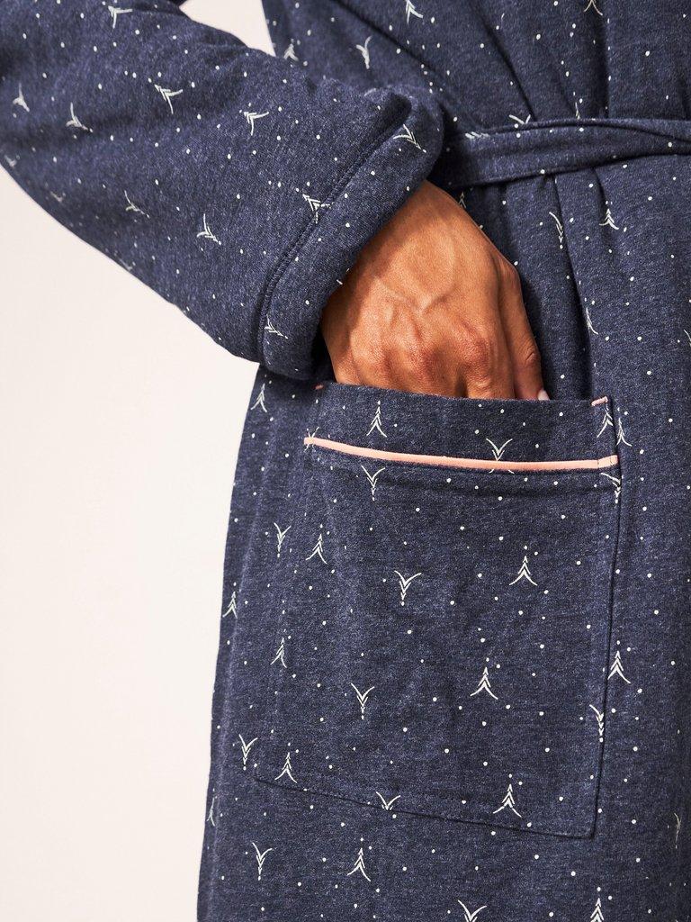 Ava Lined Robe in PURPLE MLT - MODEL DETAIL
