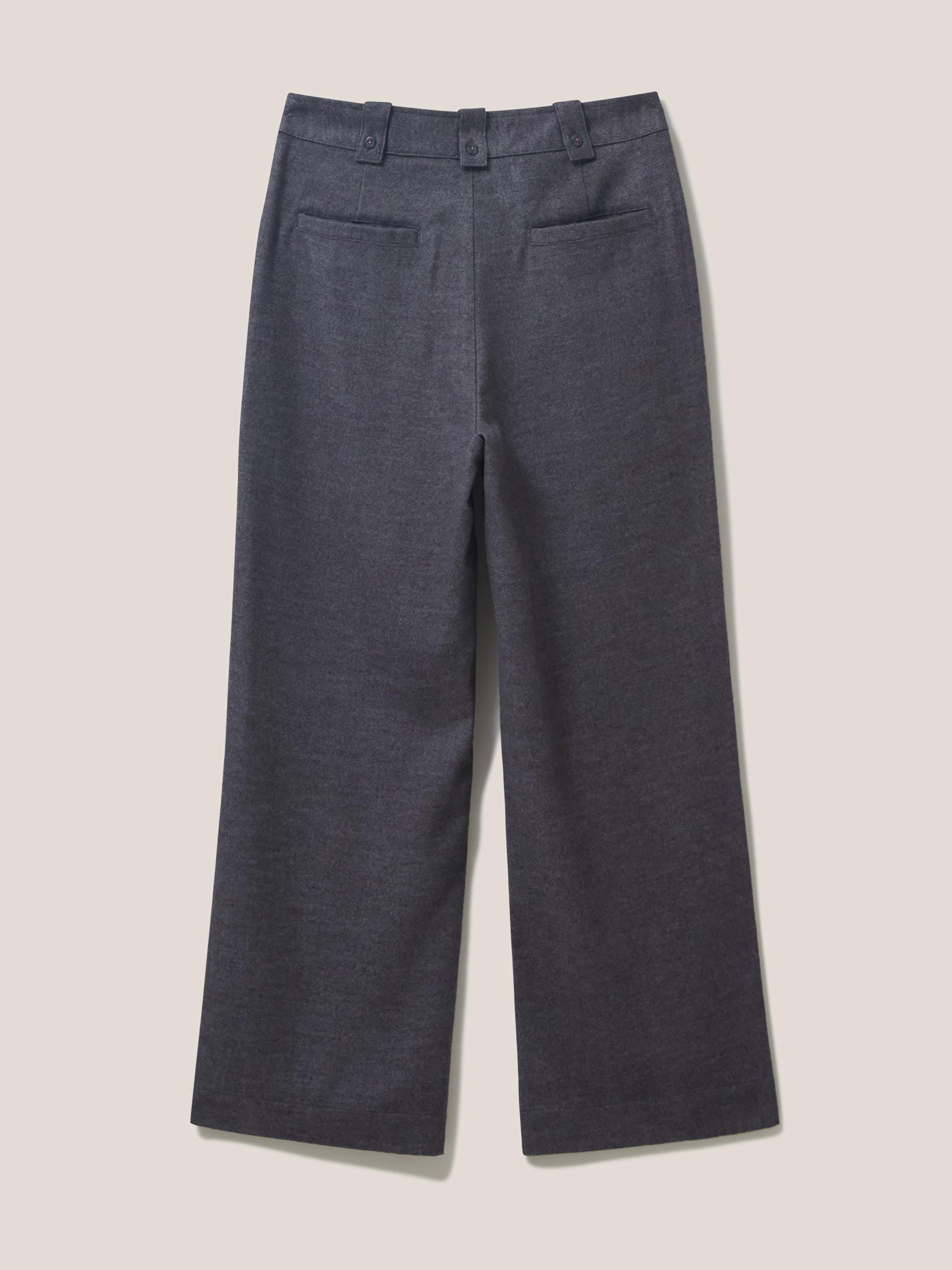 Belle Tweedy Trouser in GREY MLT - FLAT BACK