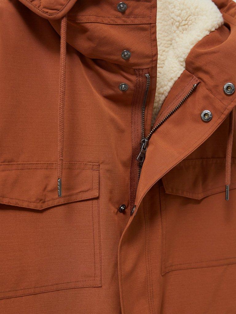 Rye Hooded 4 Pocket in MID BROWN - FLAT DETAIL