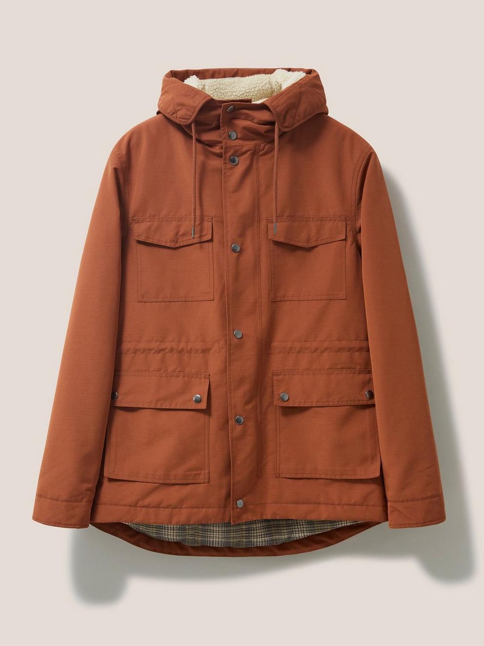 Rye Hooded 4 Pocket in MID BROWN - FLAT FRONT