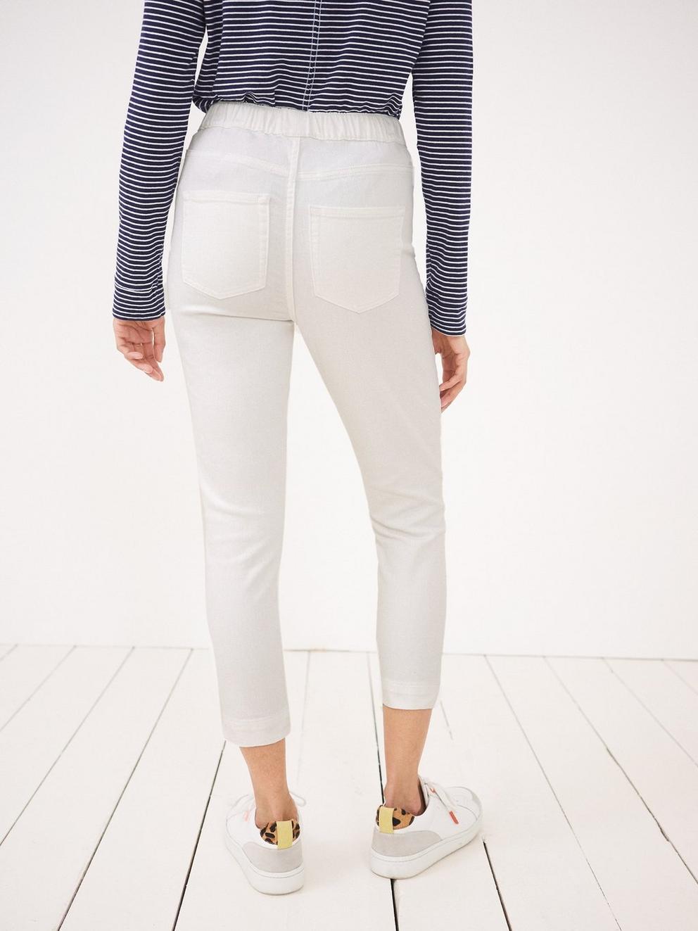 Janey Crop Jeggings in NAT WHITE - MODEL BACK