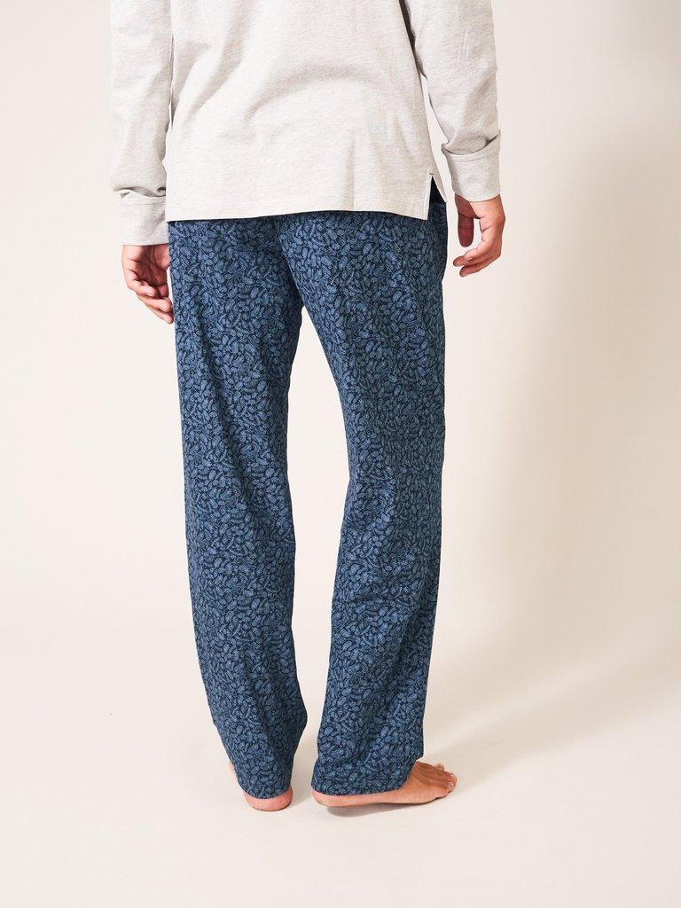 Hare Print Jersey PJ Bottom in DARK NAVY - MODEL BACK