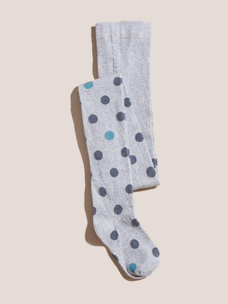 Large Spot Tights in MID GREY - FLAT BACK
