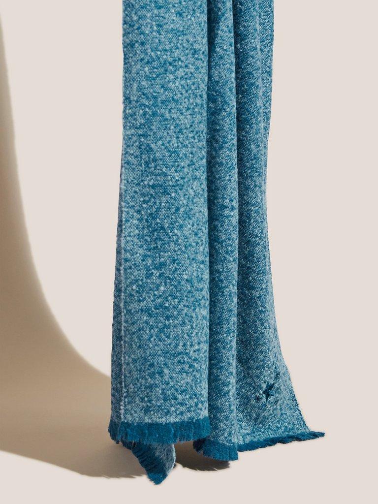 Midweight Plain Scarf in TEAL MLT - FLAT FRONT