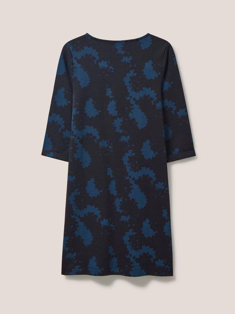 Albie Organic Jersey Dress in BLUE MLT - FLAT BACK