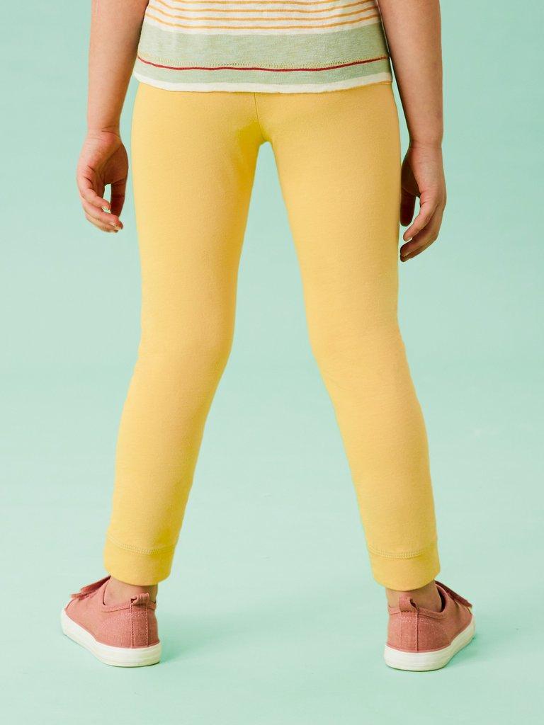 Dotty Leggings in MID YELLOW - MODEL BACK