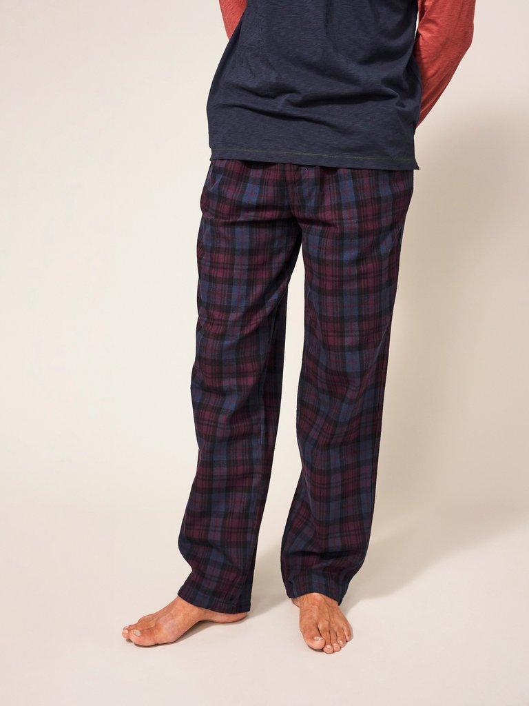 Leyland PJ Trouser in MID PLUM - MODEL FRONT