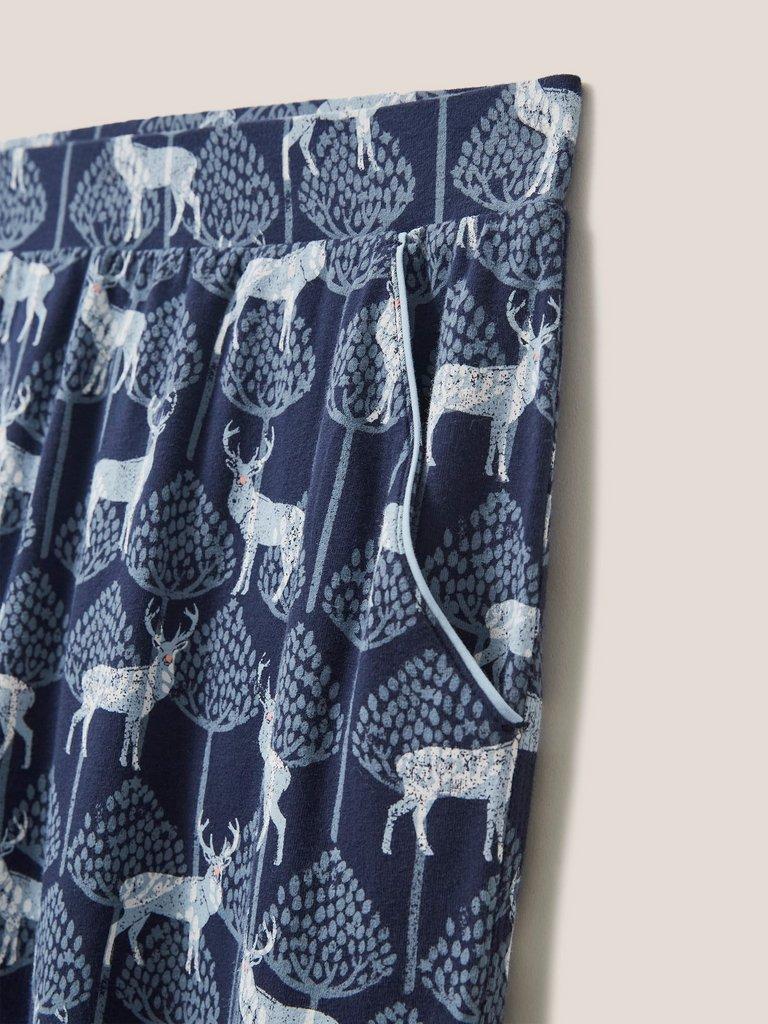 Stag Family Time Jersey PJ Jog in NAVY MULTI - FLAT DETAIL
