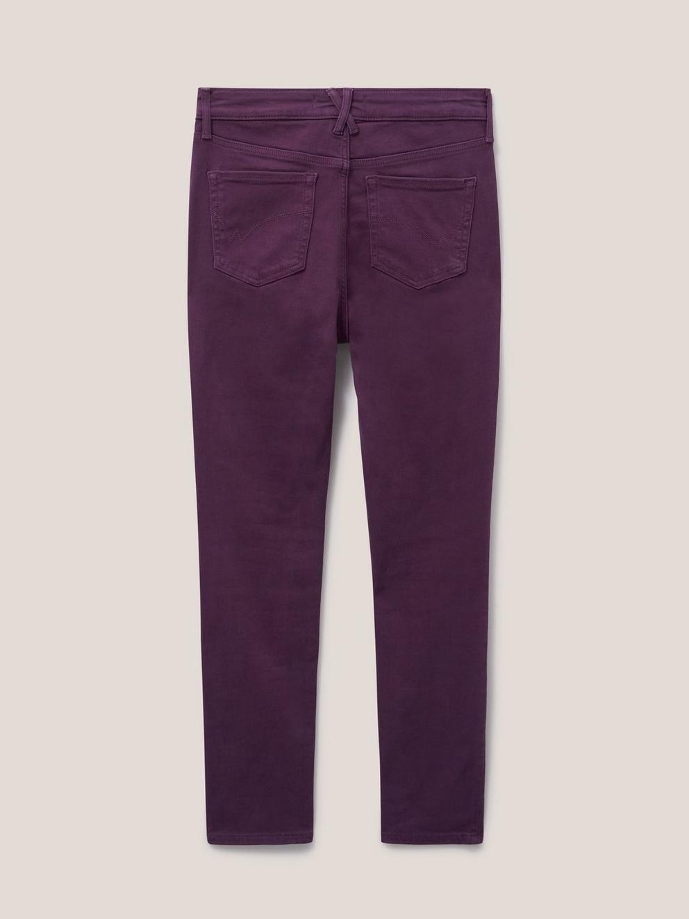 Amelia Skinny Jean in DK PLUM - FLAT BACK