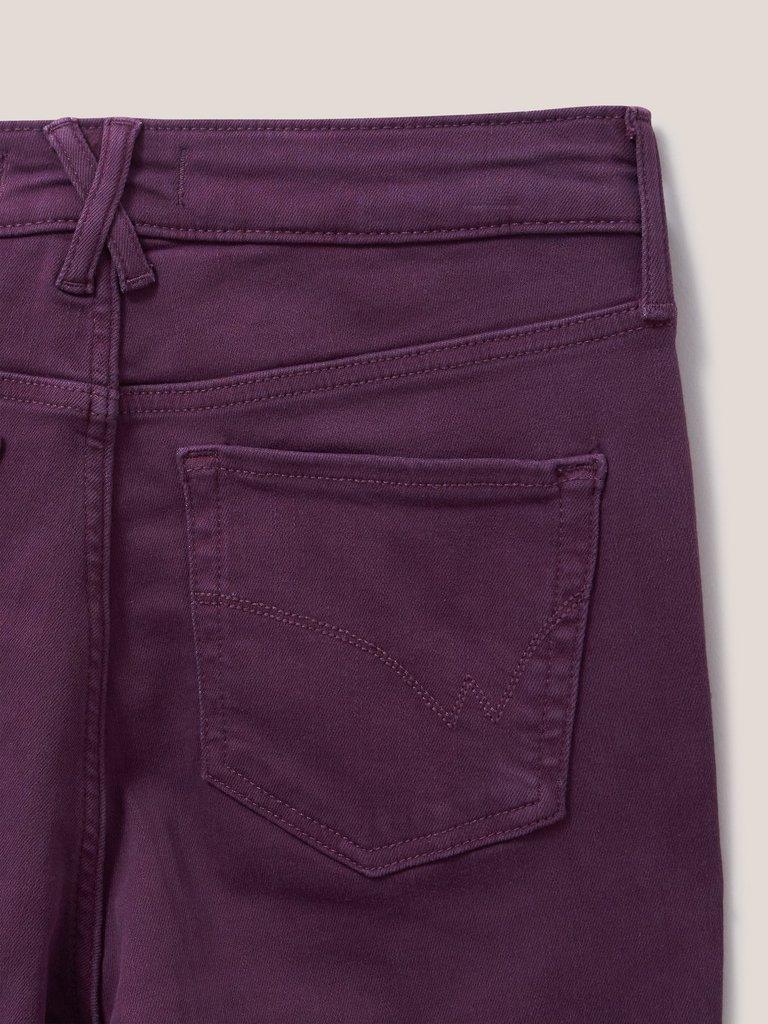 Amelia Skinny Jean in DK PLUM - FLAT DETAIL