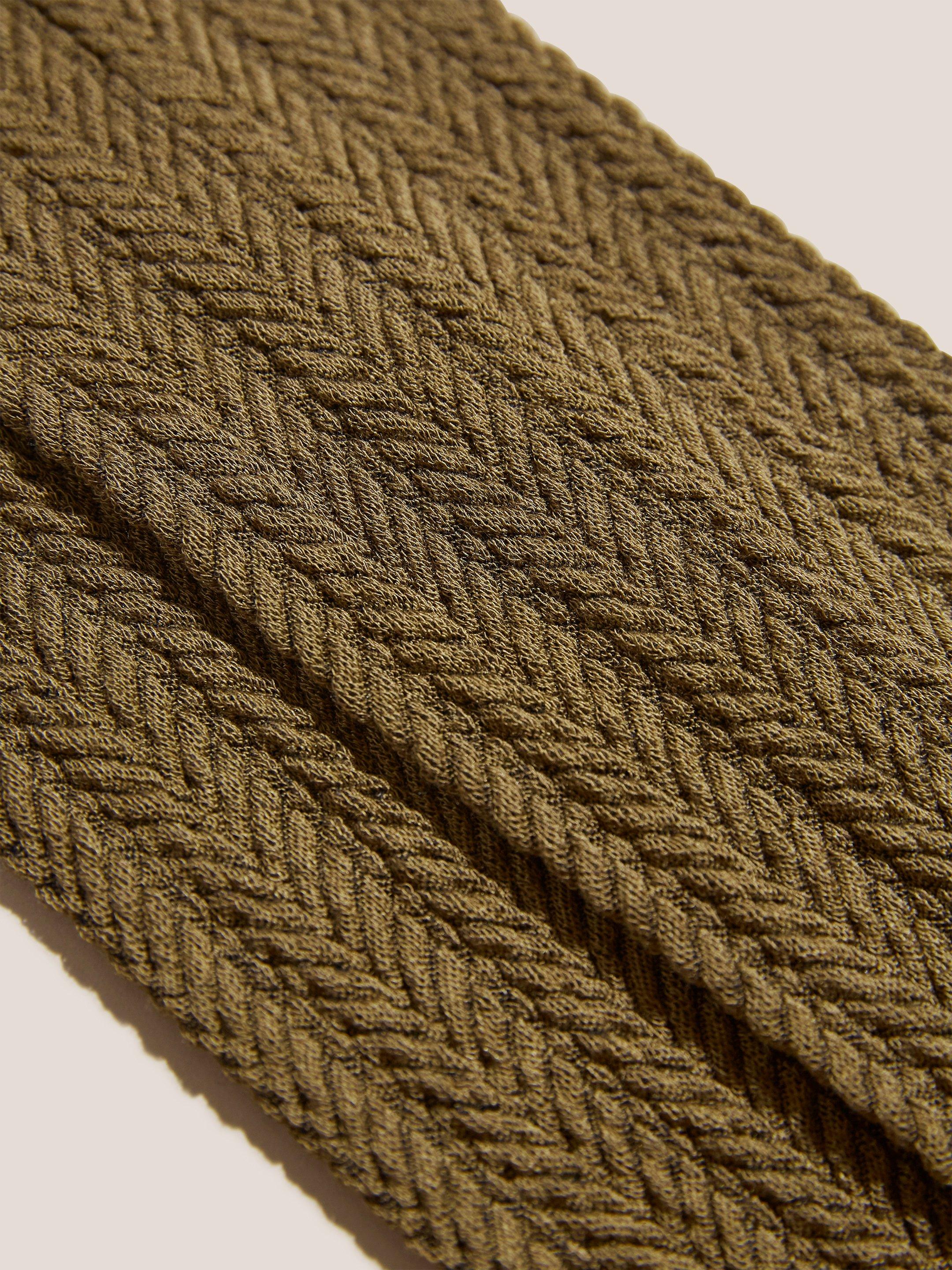 Herringbone Knit Tights in MID CHART - FLAT DETAIL