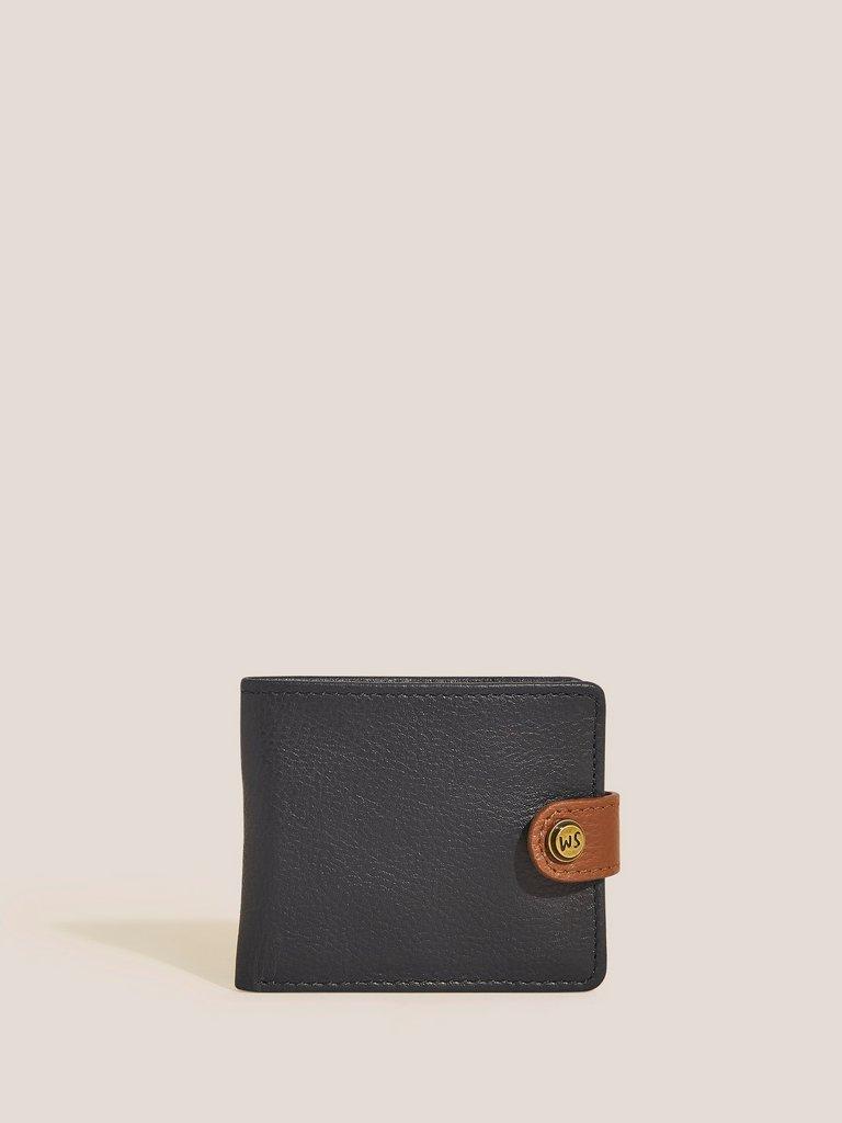 Marcus Leather Wallet in DARK NAVY - FLAT FRONT