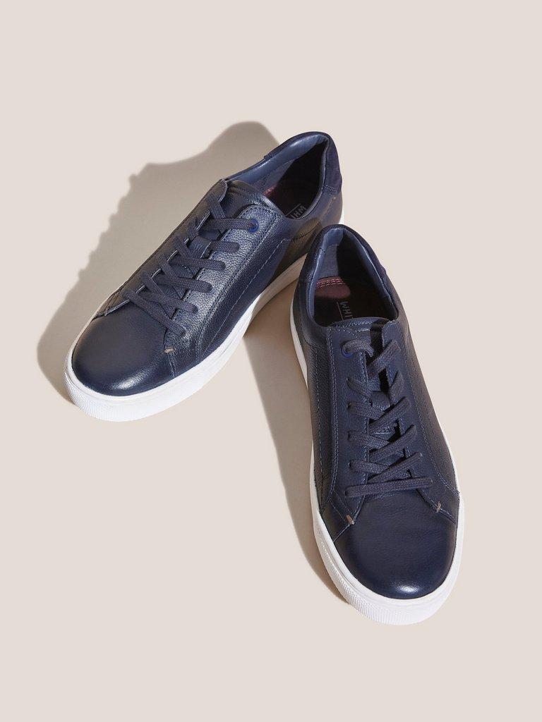 Woody Leather Trainer in DARK NAVY | White Stuff